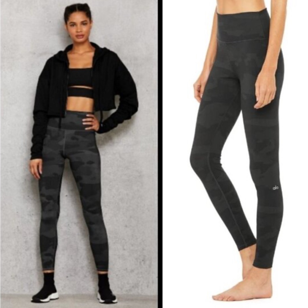 ALO Yoga Black Camo Leggings